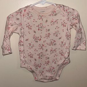 Carter's pink floral onesie 9M